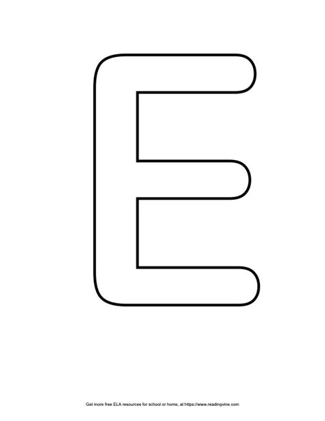 Printable Bubble Letter E Alphabet