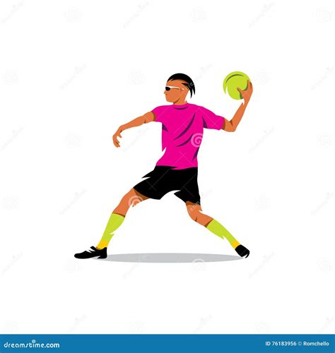 Vector Dodgeball Cartoon Illustration. | CartoonDealer.com #76183956