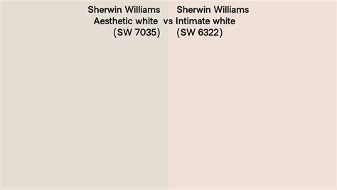 Sherwin Williams Aesthetic White Vs Intimate White Side By Side Comparison