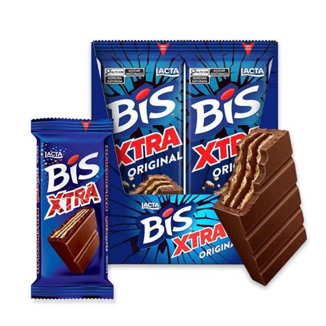 Bis Xtra Original Ao Leite Lacta Display Unidades De G Chocolate