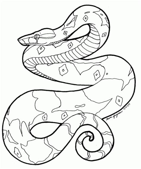 Serpiente Para Colorear Y Pintar Imágenes Para Dibujar Gratis