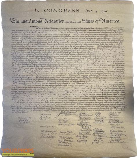 National Treasure Declaration of Independence replica movie prop