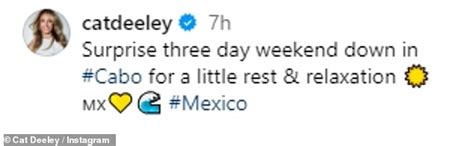 Cat Deeley Stuns In A Black Bikini As She Sips Cocktails On The Beach On Surprise Three Day Trip