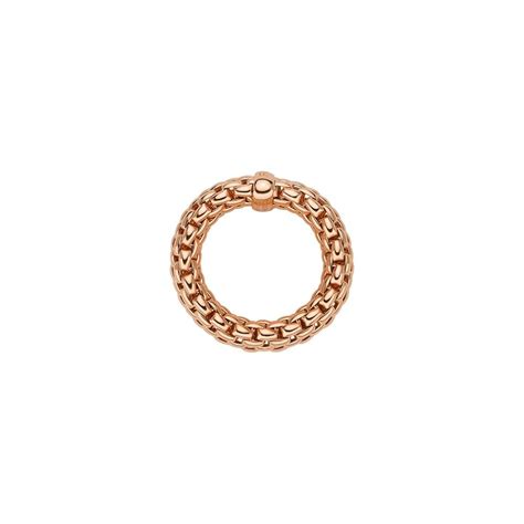 Anello Fope Flex It Collezione Essentials Con Barretta In Oro Rosa