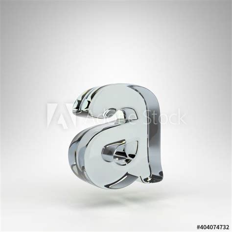 Letter A Lowercase On White Background Camera Lens Transparent Glass