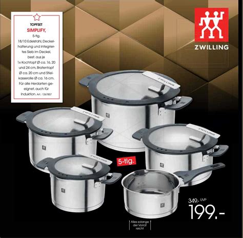 Zwilling Topfset Simplify, 5-tlg. Angebot bei Zurbruggen
