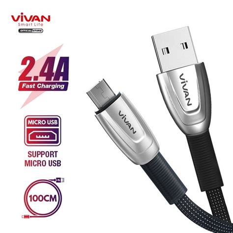 Jual Vivan Kabel Data BTK MS Cable Data Micro USB 100CM Fast Charging 2