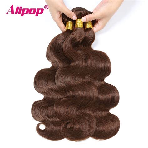 Colored Body Wave Bundles Brazilian Hair Bundles Light Brown Human