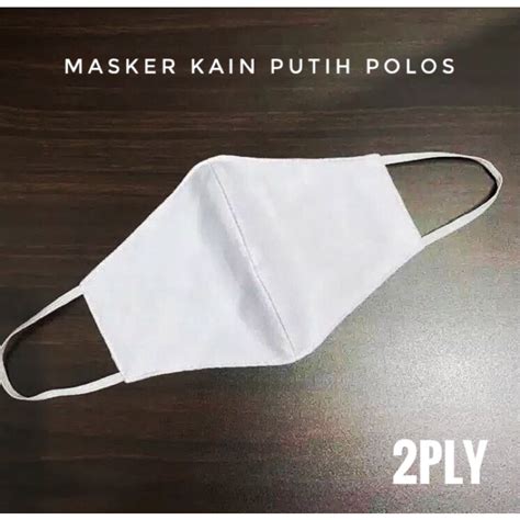 Jual Masker Kain Putih Polos 2ply Bisa Untuk Tie Dye Shopee Indonesia