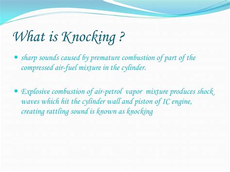 Solution Knocking In Engine Complete Presentation Studypool