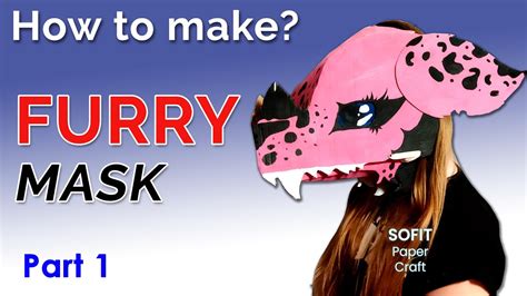 How To Make A Cardboard Furry Mask Diy Sofit Papercraft Youtube