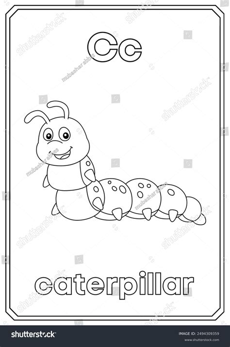 Alphabet C Coloring Page Kids Drawing Stock Illustration 2494309359