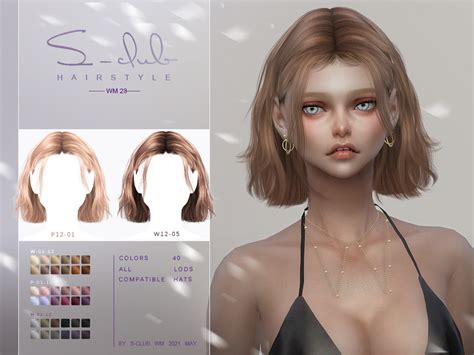 S Club Ts4 Wm Hair 202123 Sims Hair Sims 4 Tsr Sims