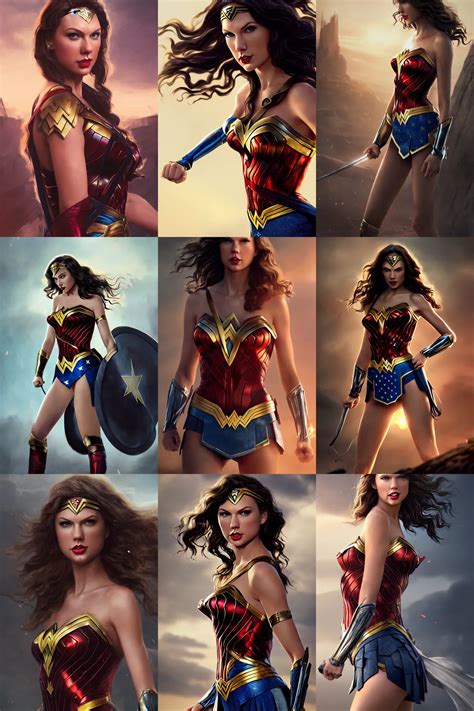 a potrait of Taylor Swift as Wonder Woman style by | Stable Diffusion