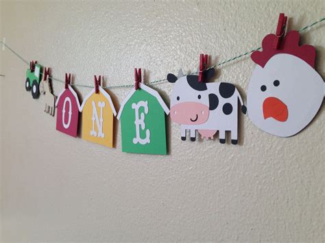 Farm Banner Farm Birthday Banner First Birthday Farm Etsy Farm