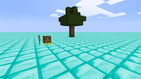 Minecraft Diamond World With One Treesome Chestand Superflat World