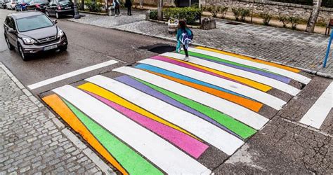 In Madrid Crosswalks Are Made More Vibrant To Promote Safety