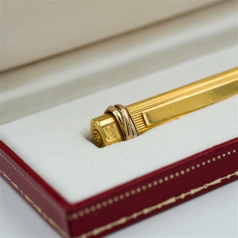 Sold Price Must De Cartier Gold Toned Ball Point Pen November