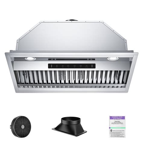 VIKIO Range Hood Insert Convertible Ducted To Ductless Exhaust Fan 36