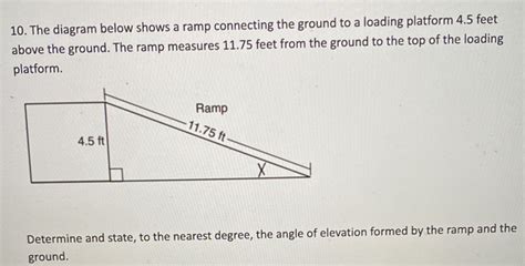 Solved The Diagram Below Shows A Ramp Connecting The Ground To A