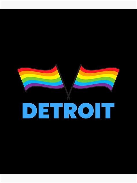 Pride Detroit Michigan Lgbtq Gay Lesbian Art Design Poster For Sale