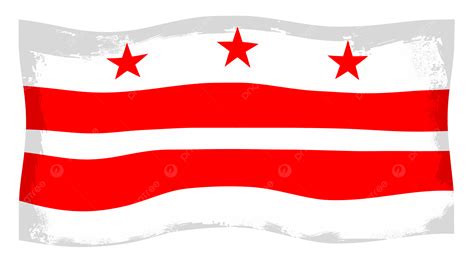 Washington Dc City Flag Graphic, Illustration, Wave, Grunged PNG ...