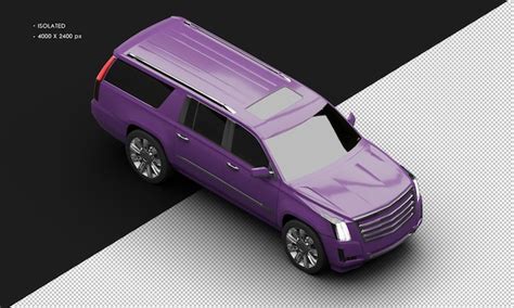 Carro Suv Urbano Elegante De Luxo Roxo Met Lico Realista Isolado Da