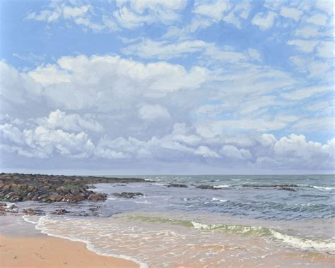 Nuages Au Dessus De La Plage Batz Sur Mer Par Anne Baudequin Acheter