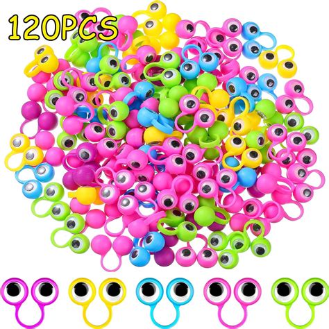 Pcs Eyeball Ring Eye Finger Puppets Wiggly Plastic Finger