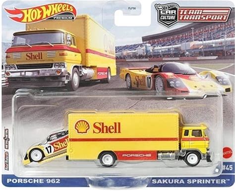 駿河屋 トランスポーターサクラスプリンター 積載車両ポルシェ Hot Wheels チームトランスポート HCR ホットウィールhotwheels