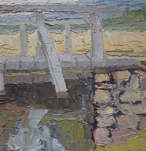 Original oil painting Bridge Landscape Riverscape | Etsy