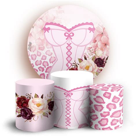 Kit Redondo E Trio Cha De Lingerie Sublimado D Sublitex Pain Is Sublimados