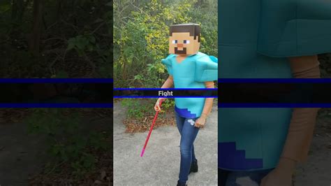 Steve Vs Herobrine Real Life Fight Kids Video Steve Costume