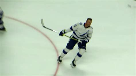 Steven Stamkos During Pre Game Warm Up At The Lightning Senators