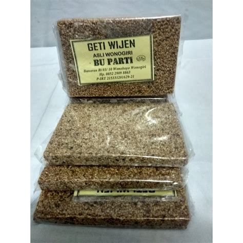 Jual Oleh Oleh Khas Solo Geti Wijen Bu Parti Asli Wonogiri Gram