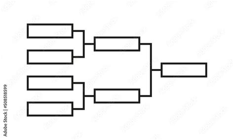 Templates Of Vector Tournament Brackets For Teams Blank Bracket