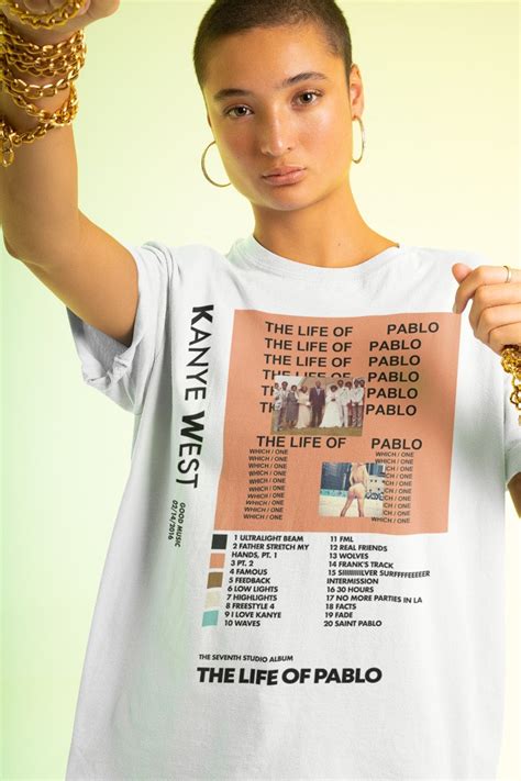 Kanye West The Life Of Pablo Poster Album Tshirt Etsy