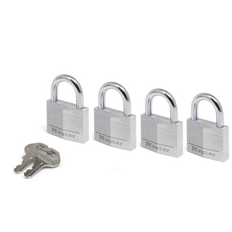 Lot de 4 cadenas avec clé aluminium l 40 mm Leroy Merlin