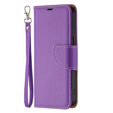 Чехол-книжка Litchi Texture Pure Color на iPhone 13 Pro - фиолетовый ...
