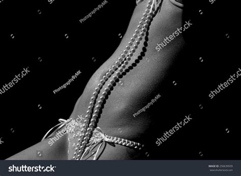 Sexy Woman Lingerie Pearl Necklace Black Stock Photo Shutterstock