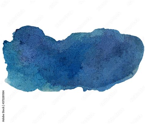 Watercolor Blue Paint Smudge PNG Elements Textures