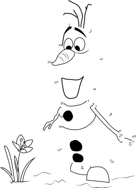 Snowman Dot To Dot Printable