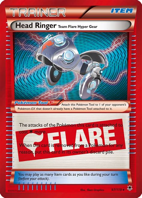 Pok Mon Xy Phantom Forces Card Head Ringer Team Flare Hyper Gear