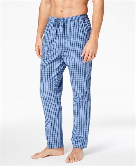 Nautica Mens Woven Plaid Pajama Pants And Reviews Pajamas Lounge