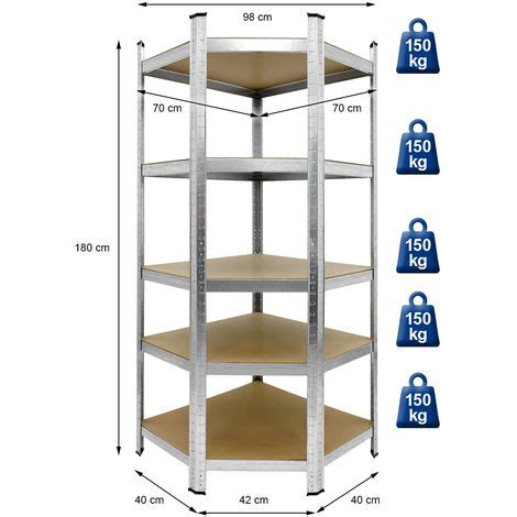 ECD Germany Scaffale In Metallo Officina Carichi Oggetti Pesanti Lavoro