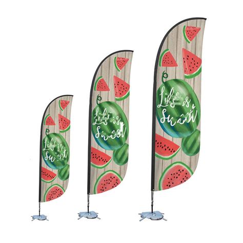 Outdoor Teardrop Feather Flags Advertising Custom Flying Banners