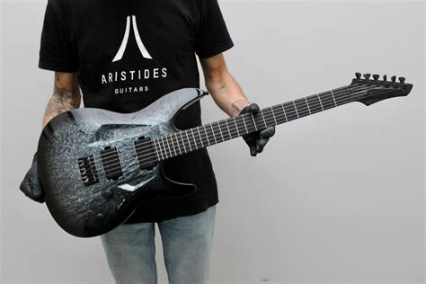 Dark Grey Sapphire Marble Burst Gloss Aristides Guitars