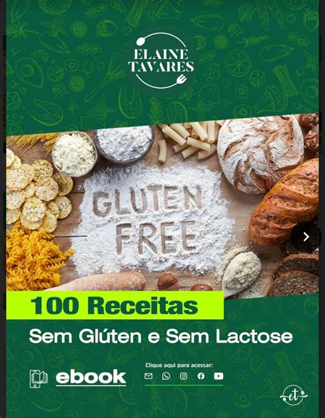 E Book Com 100 Receitas Sem GlÚten E Sem Lactose Nutri Elaine Ta