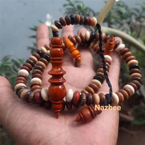 Raya 2024 KAYU Tasbih 99 A Combination Of 11 Types Of Flat Wood