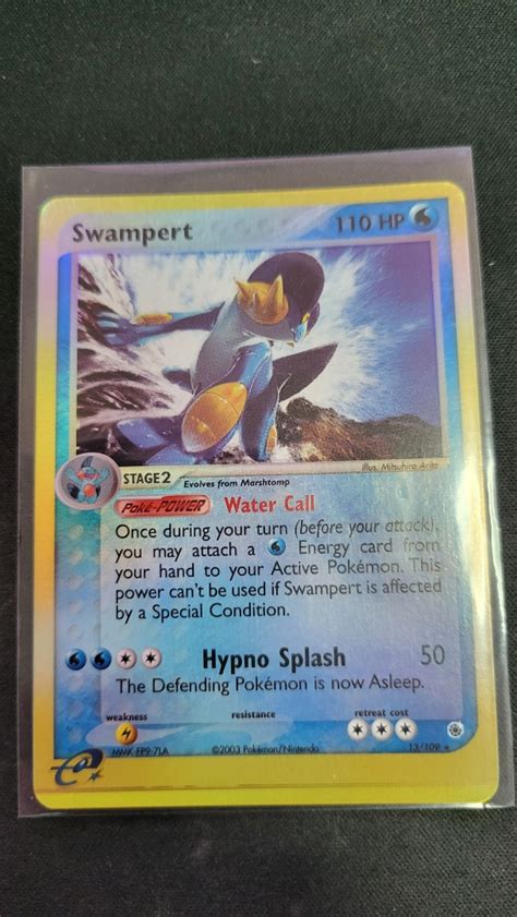 Error Print Line Swampert Reverse Holo 13 Pokemon Ruby Sapphire